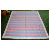 Hand & machine stitched sateen quilt, 88" x 88"