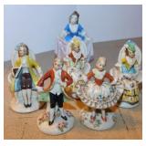 6 porcelain vVctorian figurines marked Germany
