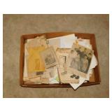 Vintage letters, greeting cards, newspaper