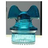 Hemingray 60 Mickey Mouse aqua glass insulator