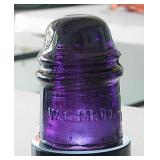 WGM deep amethyst royal purple glass insulator