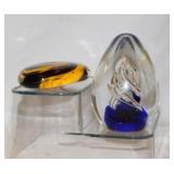 Egermann Czech Republic blown glass flat