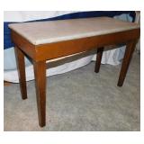 Piano bench w/ upholstered seat