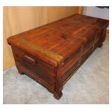 Vintage cedar chest w/ brass stud trim,