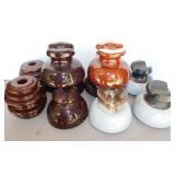 10 porcelain insulators: Illinois Electric - SBT