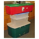 4 storage totes w/ lids
