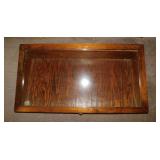 Antique wood & slant glass countertop display