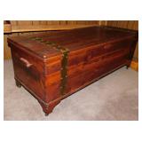 Vintage cedar blanket chest w/ sliding inner