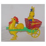 1950's Rosbro Easter Express Rooster & Bunny