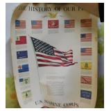 1973 U.S. Marine Corps History of Our Flag rolled