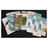 12 vintage Conoco Oil gas station road maps
