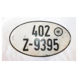 Vintage embossed metal West Germany Customs
