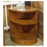 Ethan Allen maple & birch corner shelf cabinet,