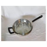 Gold Coast 10" stainless skillet w/ glass lid -
