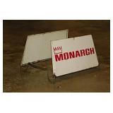 Vintage metal Monarch tire display sign stand