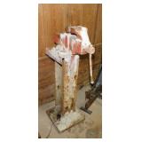 Vintage Standard 5" bench vise on iron I beam