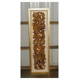 Carved gilded acanthus leaf scroll wall art panel,