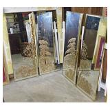 Set of four 1985 Hollywood Regency Four Seasons