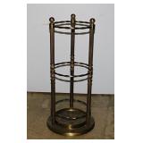 Nice Mid Century twisted brass umbrella stand -