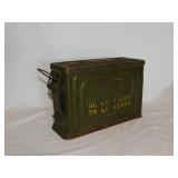 Vintage metal military ammo ammunition box