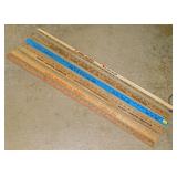6 wooden advertising yardsticks