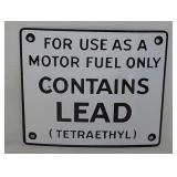 Vintage porcelain motor fuel gas station pump