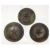 3 Civil War era brass cavalry horse bridle