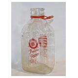 Prairie Farms half gallon milk bottle - Glass
