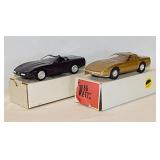 2 Chevrolet Corvette promo cars in boxes: 1986