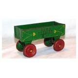 Cast iron Kenton toy farm trailer wagon, 4.5"
