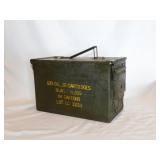 Vintage metal military ammo ammunition box