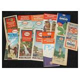 11 vintage Sohio & Esso Oil gas station road maps