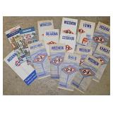 15 vintage D-X oil gas station road maps
