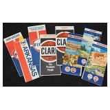 8 vintage Chevron, Clark & Fina oil gas station