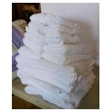 15 new white bath towels, hand towels &