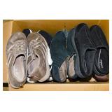 11 pair ladies shoes & slippers, some new,