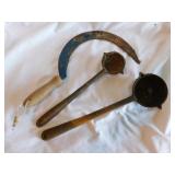 Antique hand tools:  Cast iron C-clamp  - 2