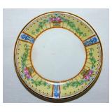 Art Deco geometric floral porcelain butter pat,