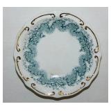 W.H. Grindley England teal floral transferware