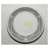 Geometric chunky diner hotel railroad butter pat,