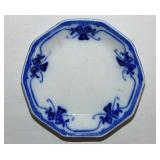 Flow blue porcelain butter pat