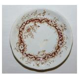 Devon England brown transferware floral butter pat