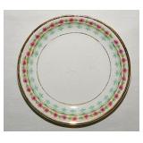 Gilded floral porcelain butter pat, unmarked
