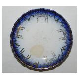 Gilded flow blue porcelain butter pat