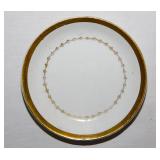Gilded porcelain butter pat, unmarked