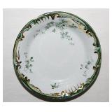 Gilded floral porcelain butter pat, unmarked
