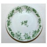 Floral green transferware butter pat