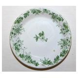 Floral green transferware butter pat