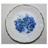 Windsor England bone china blue village scene