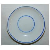 Blue concentric circle rings railroad diner
